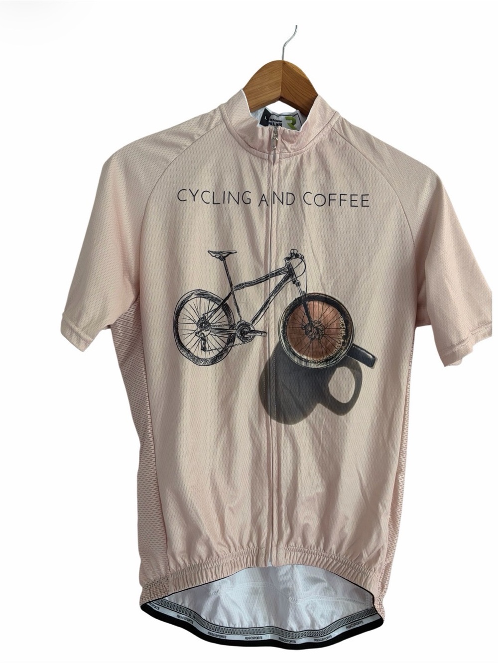 RSSC SPORTS Cycling And Coffee Women's Short Sleeve Cycling Jersey Size Large